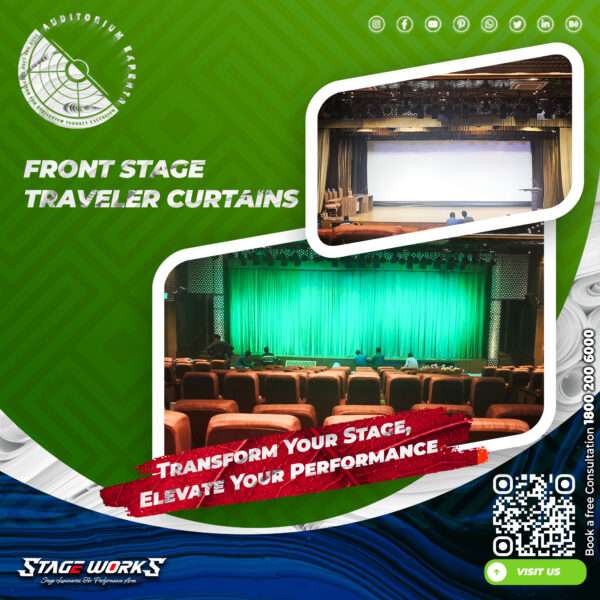 Front Stage Velvet Traveller Stage Curtain