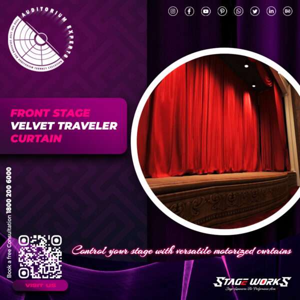 Front Stage Velvet Traveller Stage Curtain