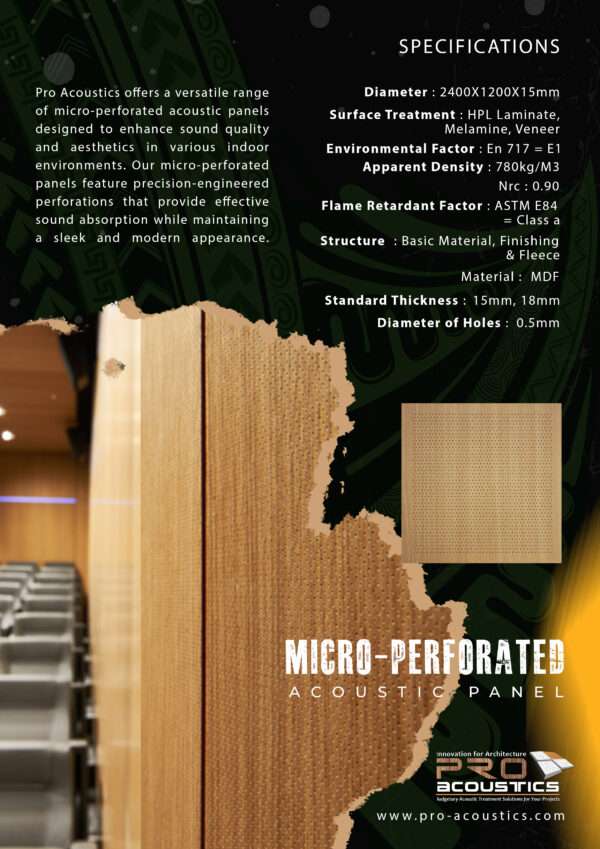 Micro Perforated Acoustic Panel