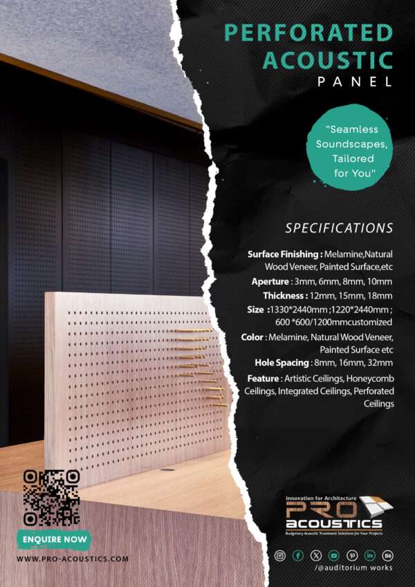 Wooden Perforated Acoustic Panel