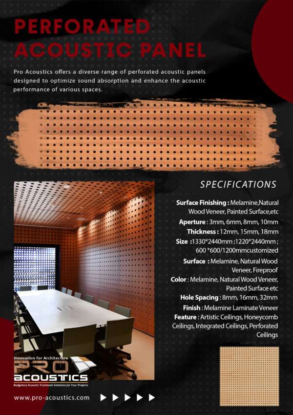 Wooden Perforated Acoustic Panel