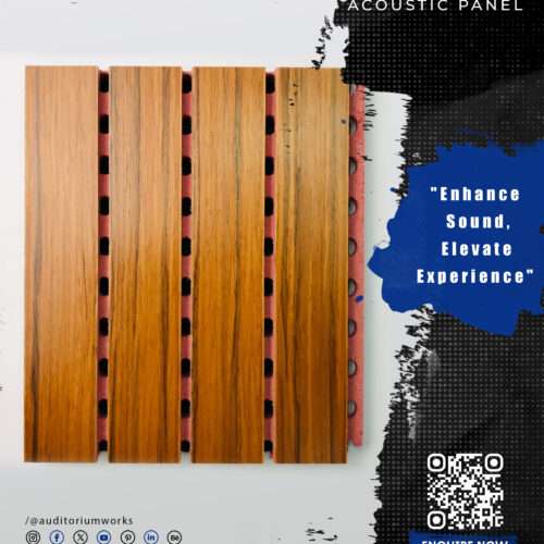 Wooden Grooved Sound Deadening Panel 