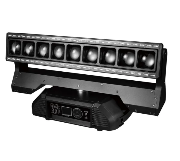 Stage Works 9*40W Alligator 2in1 Beam LED Moving Bar Light with LED Pixel Circle Base