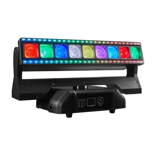 Stage Works 9*40W Alligator 2in1 Beam LED Moving Bar Light with LED Pixel Circle Base