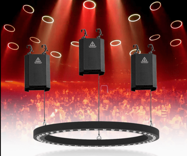 Stage Works LED 45*15W 4in1 6m Lifting Circle Beam Light (Including 3 Lifters)