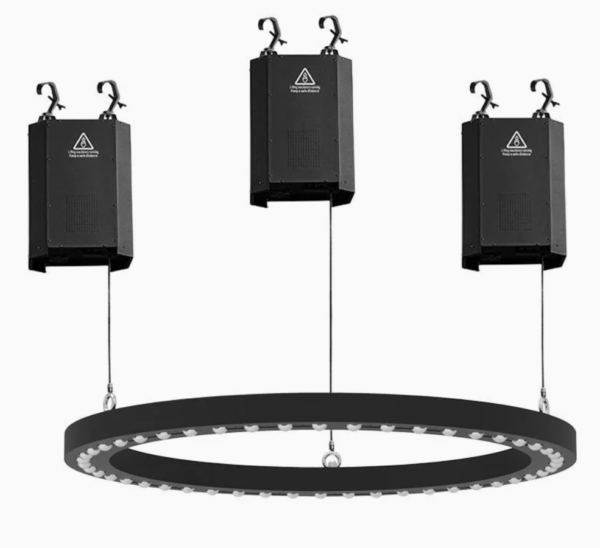 Stage Works LED 45*15W 4in1 6m Lifting Circle Beam Light (Including 3 Lifters)