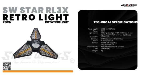 SW STAR RL3X RETRO ROTATING LIGHT - Stage Works